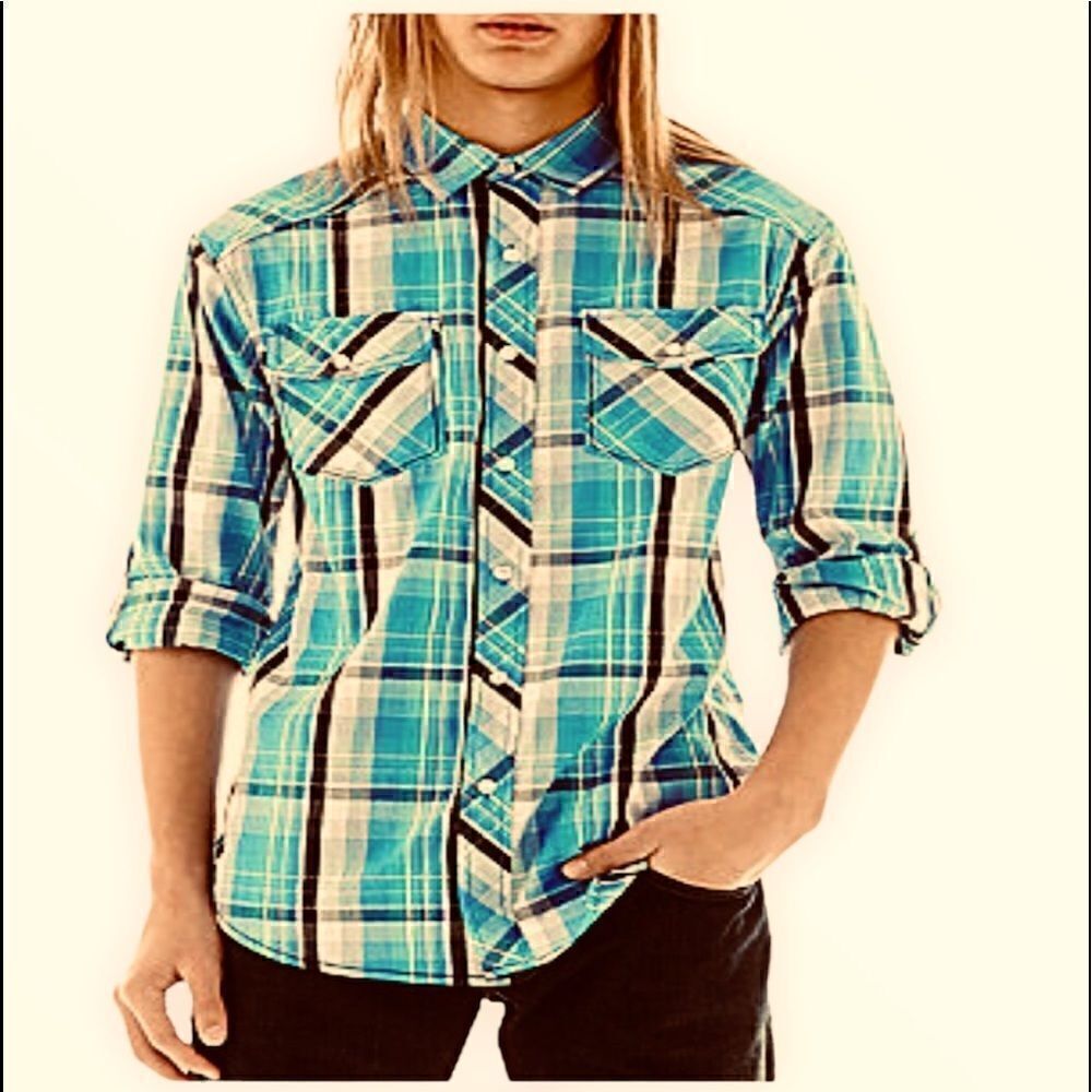 Mens Chalc Authentic Brand western button down shirt